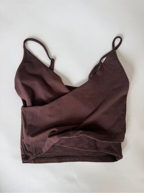 Aerie Brown Cropped Cami Tank Top S